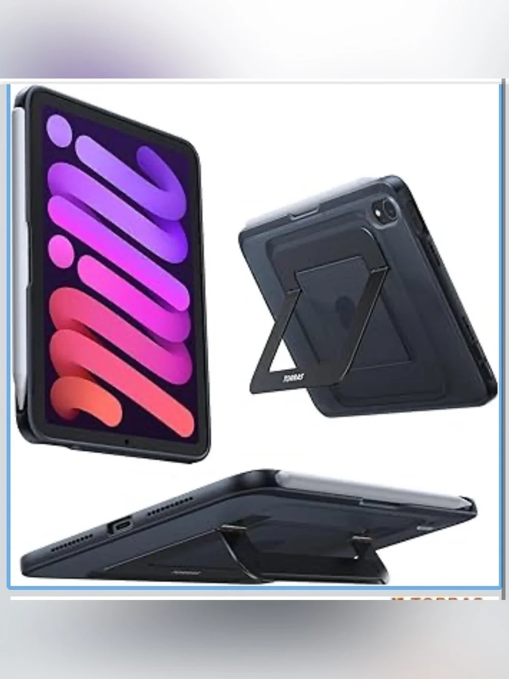 TORRAS Ostand K1 Guardian for iPad mini 7 / A17 Pro / 6 Case w/Stand 2338/lb-1